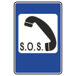 Дорожный знак 7.19 «Телефон экстренной связи» (металл 0,8 мм, II типоразмер: 1050х700 мм, С/О пленка: тип В алмазная)